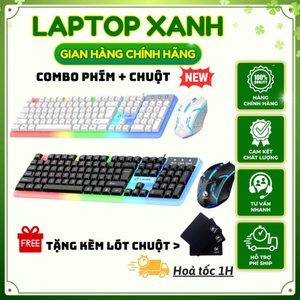 Bộ bàn phím và chuột GTX-350  Game Led 7 màu gaming mới nhất. HOT HOT-VINATECH