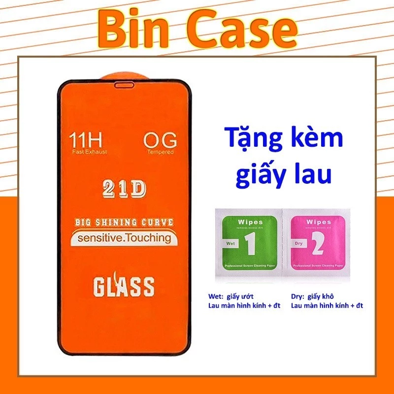 Kính Cường Lực iPhone 21D Dán Full Màn Điện Thoại ip 13 12 11 Pro Max 6 6s 6 Plus 6s Plus 7 8 7 Plus 8 Plus X Xr Xs Max