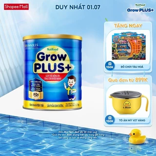 Sữa Bột Nutifood GrowPLUS+ Xanh (Biếng Ăn) 1.5kg - Trên 1 Tuổi - Tăng Cân Khỏe Mạnh (Lon 1.5kg)