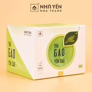 Trà gạo yến sào - Nhà Yến Nha Trang - Hộp 10 gói - Trà túi lọc - Trà gạo lứt - Trà yến