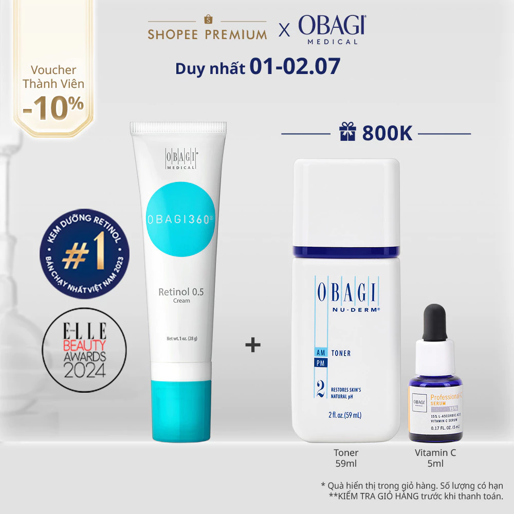 Kem Chống Lão Hóa & Tái Tạo Da Obagi 360 Retinol 0.5 28g