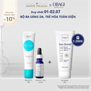 Bộ đôi Serum Obagi Professional-C 10% 12.5ml và Kem chống lão hóa Obagi 360 Retinol 0.5 28g