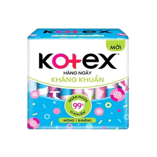 (Hàng tặng không bán) Băng vệ sinh Kotex hằng ngày kháng khuẩn 8 miếng