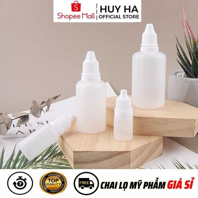 [Sỉ Siêu Rẻ] [100c] Lọ Chai Nhựa Nhỏ Mắt 5ml,10ml,30ml,50ml Granty Chiết Dung Dịch HUY HA COSMETIC PACKAGING