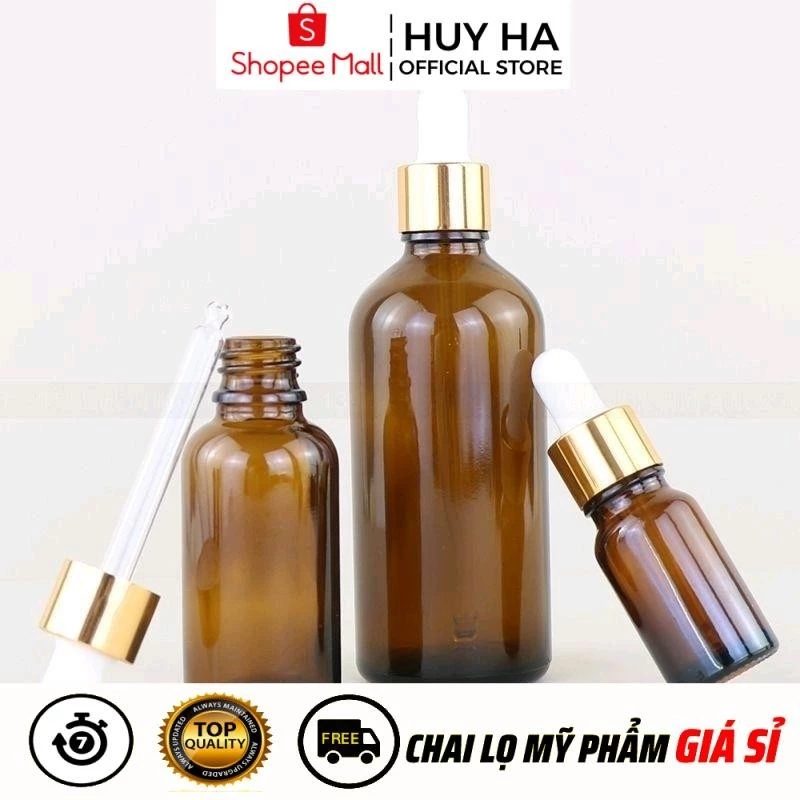 Chai Lọ Chiết Serum HUY HA COSMETIC PACKAGING [50ml,100ml] Đựng Tinh Dầu Bóp Giọt, Phụ Kiện Du Lịch