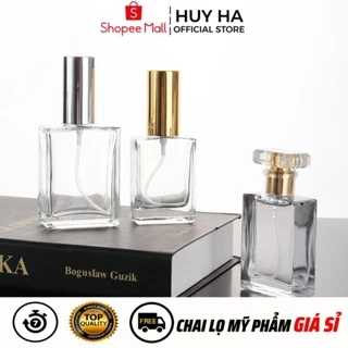 Chai Lọ Chiết Nước Hoa 20ml, 30ml Vuông Đựng Dầu Thơm HUY HA COSMETIC PACKAGING, Phụ Kiện Du Lịch