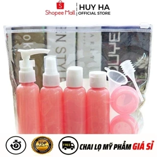 Bộ Chiết Mĩ Phẩm HUY HA COSMETIC PACKAGING Nhựa Pet 30ml,50ml,100ml Chiết Mỹ Phẩm Du Lịch