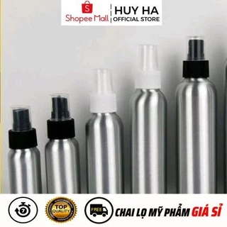 Chai Xịt Phun Sương Thân Nhôm 30ml,50ml,100ml Chiết Mỹ Phẩm, Đựng Dung Dịch HUY HA COSMETIC PACKAGING