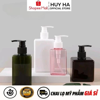 [Sỉ Siêu Rẻ] Chai Nhựa Pet Xịt Vòi Nhấn Sữa Tắm 100ml,150ml,200ml,250ml Đựng Dầu Gội, HUY HA COSMETIC PACKAGING