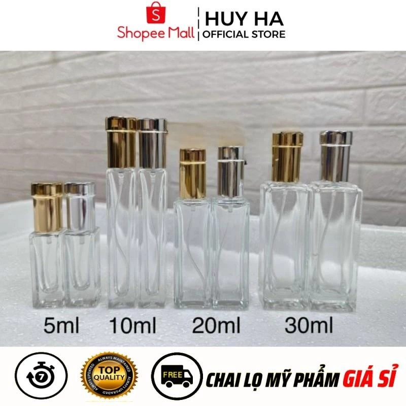 [Sỉ Siêu Rẻ] Lọ Chiết Nước Hoa 5ml 10ml 15ml 20ml 30ml, Chai Đựng Dầu Thơm HUY HA COSMETIC PACKAGING