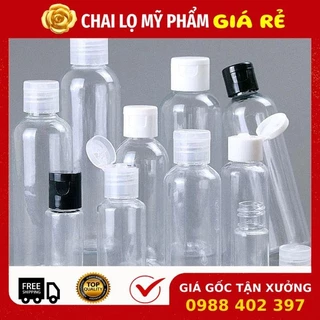 Chai Lọ Nắp Bật ❣️ Vỏ Nhựa Pet 100ml,50ml,30ml,20ml,10ml Chiết Mỹ Phẩm ,.