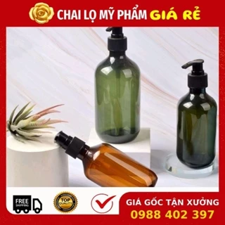 [500ml, 1 Lít] Chai Lọ Nhựa Pet Vòi Nhấn Chiết Dầu Gội, Sữa Tắm ❣️.