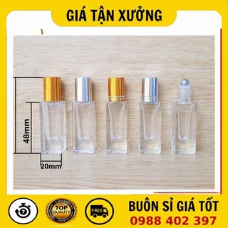 [SỈ SIÊU RẺ] Chai Lọ Chiết Nước Hoa ✪ Giá Rẻ ✪ Chai Lọ Chiết Nước Hoa Bi Lăn 20ml,10ml,5ml Vuông Đựng Dầu Thơm