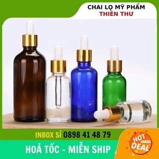 Lọ Chiết Serum ❣️ [15ml,20ml,30ml,50ml,100ml] Vỏ Đựng Tinh Dầu Bóp Giọt Chiết Mỹ Phẩm , Phụ Kiện Du Lịch