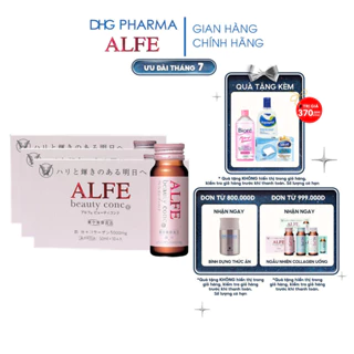 Collagen uống ALFE Beauty Conc hỗ trợ tăng đàn hồi da, giúp da sáng đẹp mịn màng 30 chai x 50ml - Chính hãng DHG Pharma