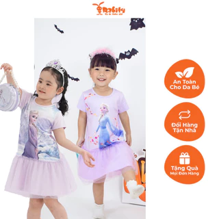 Váy elsa bé gái cao cấp Rabity đầm thun cotton cho bé mặc đi học 5709