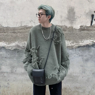 Áo sweater nam nữ cổ tròn cá tính, áo sweater len nam nữ unisex form rộng thời trang phong cách boy phố 857