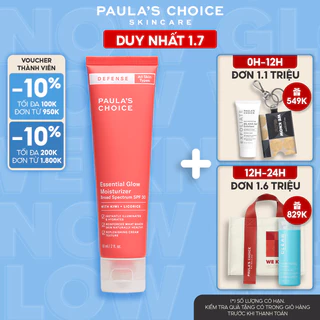 Kem dưỡng tái tạo da chống nắng phổ rộng SPF 30 Paula's Choice Defense Essential Glow Moisturizer SPF30 60ml 2230