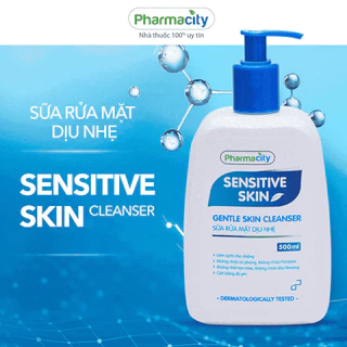 Sữa rửa mặt Pharmacity dịu nhẹ Sensitive Skin Cleanser (500ml)