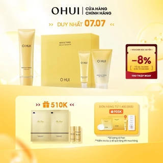 Bộ 3 món kem chống nắng cấp ẩm dưỡng da đa chức năng OHUI Miracle Toning Daily Sun SPF50+/PA+++ 100ML