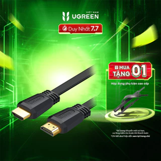 Cáp HDMI 2.0 Ugreen ED015 Dạng dây bẹt | Hỗ trợ độ phân giải 3D 4Kx2K 4096x2160p/30Hz | Bảo Hành 1 đổi 1 18 Tháng |