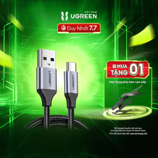 Cáp sạc USB 2.0 A sang Type C Ugreen US288 | Dòng sạc 3A 15W 18W | Hỗ trợ QC 3.0 | Bảo Hành 1 đổi 1 18 Tháng