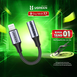 Cáp Lightning sang 3.5mm Audio UGREEN US211 |Chuẩn MFI |Hỗ trợ cả âm thanh và Mic đàm thoại| Bảo Hành 18 Tháng1 Đổi1