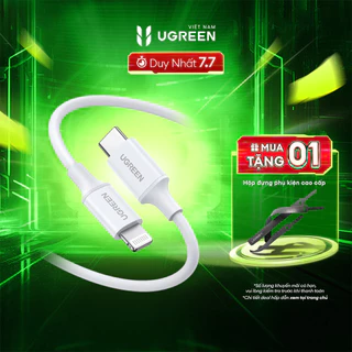 Cáp sạc USB C sang Lightning Ugreen US171 đạt chuẩn MFi 20W PD | Sạc nhanh | Tốc độ truyền 480Mbps | Bảo Hành 1 đổi 1 1