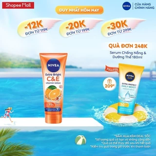 Sữa Dưỡng Thể NIVEA Vitamin C&E Sáng Mượt Da Sau 7 Ngày (180 ml) - 84374