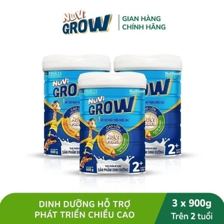 Combo 3 sữa Bột Nuvi Grow phát triển chiều cao Trên 2 tuổi Lon 900g