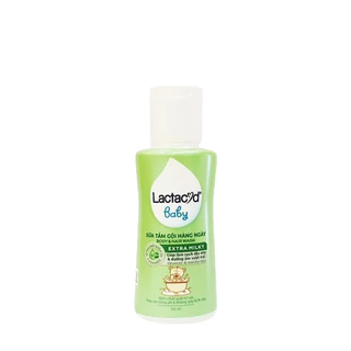 (Quà tặng Lactacyd) Sữa Tắm Gội Trẻ Em Lactacyd Baby Extra Milky 60ml