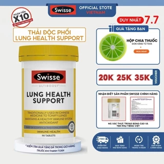 Bổ phổi Swisse Ultiboost Lung Health Support giúp giảm ho, long đờm, tăng khả năng miễn dịch, bảo vệ hệ hô hấp 90 viên