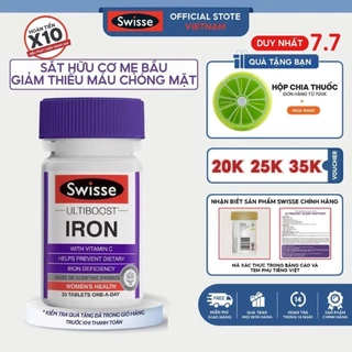 Sắt cho mẹ bầu Swise Ultiboost Iron 30 phòng ngừa thiếu máu giúp thai nhi khỏe mạnh, an toàn