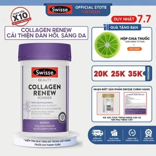 Collagen dạng bột Swisse Collagen Renew Powder hỗ trợ làm đẹp da, cải thiện độ đàn hồi và săn chắc da 120g