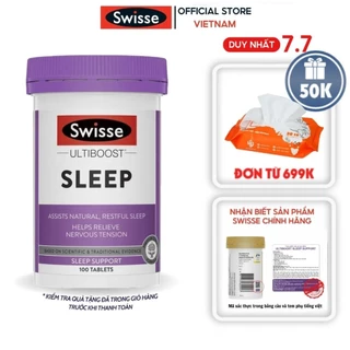 Hỗ trợ ngủ ngon Swisse Ultiboost Sleep Support sâu giấc điều trị mất ngủ, an thần, giảm căng thẳng, stress, bồn chồn