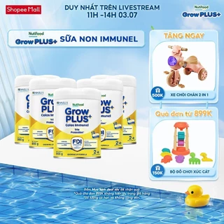 Combo 5 Sữa Bột Nutifood Sweden GrowPLUS+ Sữa Non Immunel trên 2 tuổi lon 800g