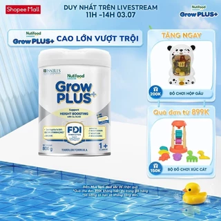 Sữa Bột Nutifood Sweden GrowPLUS+ Cao lớn vượt trội (Bạc) 800g