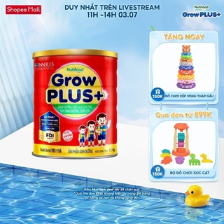 Sữa Bột Nutifood GrowPLUS+ Đỏ (Suy Dinh Dưỡng) 1.5kg - Tăng Cân, Tăng Chiều Cao (Lon 1.5kg)