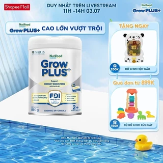 Sữa Bột Nutifood Sweden GrowPLUS+ Cao lớn vượt trội trên 2 tuổi (Bạc) 800g