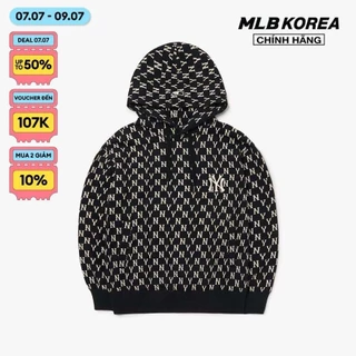 MLB - Áo hoodie tay dài phối mũ Classic Monogram Overall Pattern Overfit 3AHDM0224-50BKS