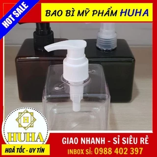 Chai Lọ Xịt Vòi Nhấn ❆ Chai Lọ Nhựa Pet Vòi Nhấn Sữa Tắm 250ml Chiết Mỹ Phẩm , Phụ Kiện Du Lịch