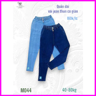 Quần Jeans Nữ Dài Ống Ôm, Chất Vải co và giãn Mạnh