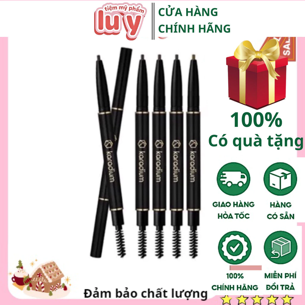 Chì kẻ mày 2 đầu Karadium Flat Eyebrown Pencil