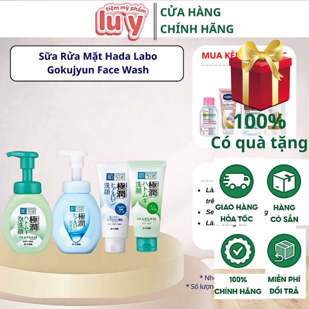 Sữa rửa mặt tạo bọt Hada Labo Gokujyun Foaming Cleanser