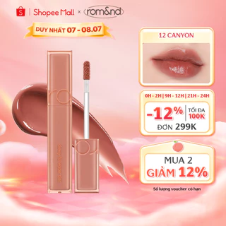 [Rom&nd] [Muteral Nude] Son tint bóng, siêu lì cho đôi môi căng mọng Hàn Quốc Romand Dewyful Water Tint 5g