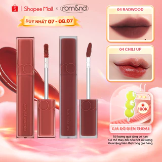 Combo Son kem siêu lì Romand Blur Fudge Tint 5g + Son tint bóng, siêu lì Romand Dewyful Water Tint 5g