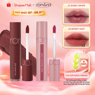 Combo Son Tint Romand Juicy Lasting Tint Ripe Fruit 5.5g + Son kem Romand Zero Velvet Tint 5.5g