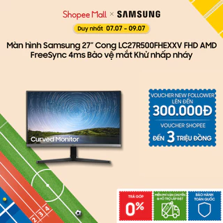 Màn hình Samsung 27 inch Cong LC27R500FHEXXV FHD AMD FreeSync 4ms Bảo vệ mắt Khử nhấp nháy