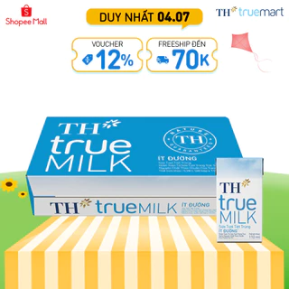 Thùng 48 hộp sữa tươi tiệt trùng ít đường TH True Milk 110ml (110ml x 48)