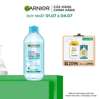 Nước Tẩy Trang làm sạch sâu dịu nhẹ cho mọi loại da - Garnier Micellar Cleansing Water 400ml